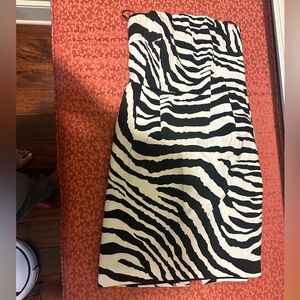 Express Black and White Zebra Pencil Skirt